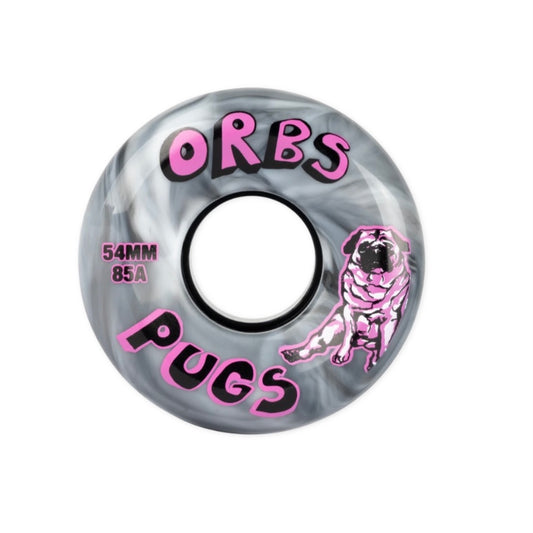 ORB PUGS Conical black/white swirl wheels 54mm