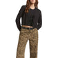 BRIXTON Cropped Pointelle Tie Cardigan