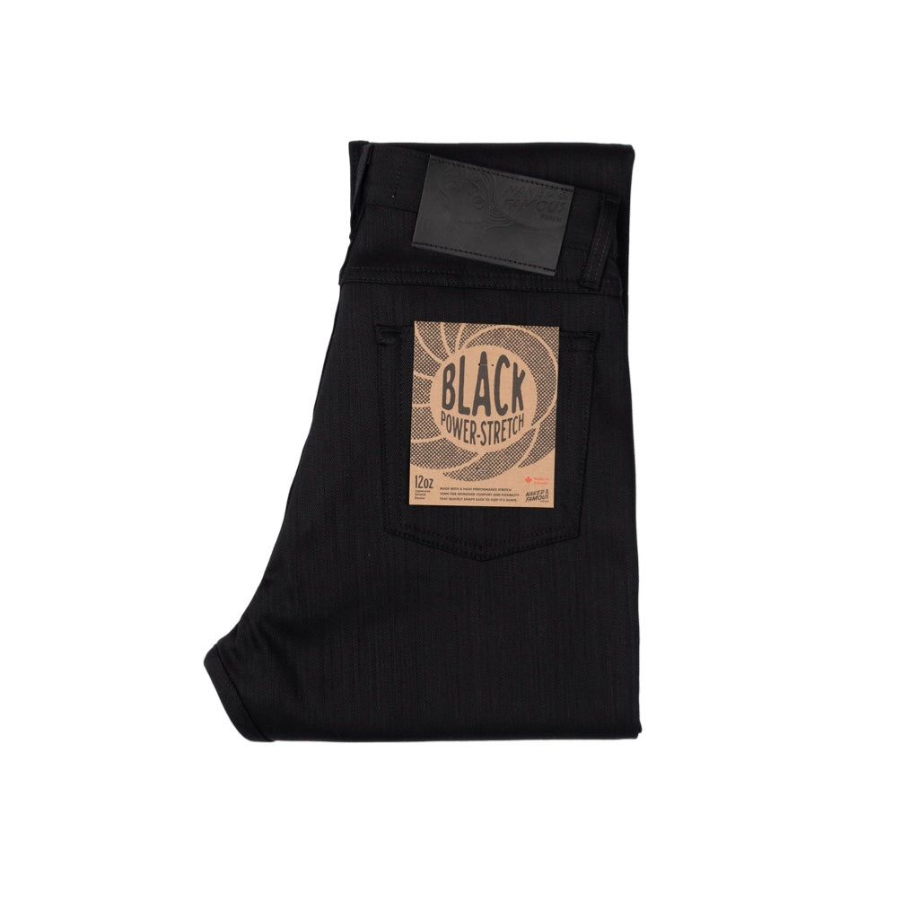 NAKED & FAMOUS True Guy Black Power Stretch